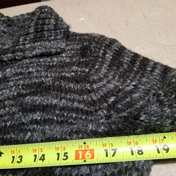 Reference Point Sweater Button Down Cardigan Womens Large Black Gray Heathered - Picture 10 of 14